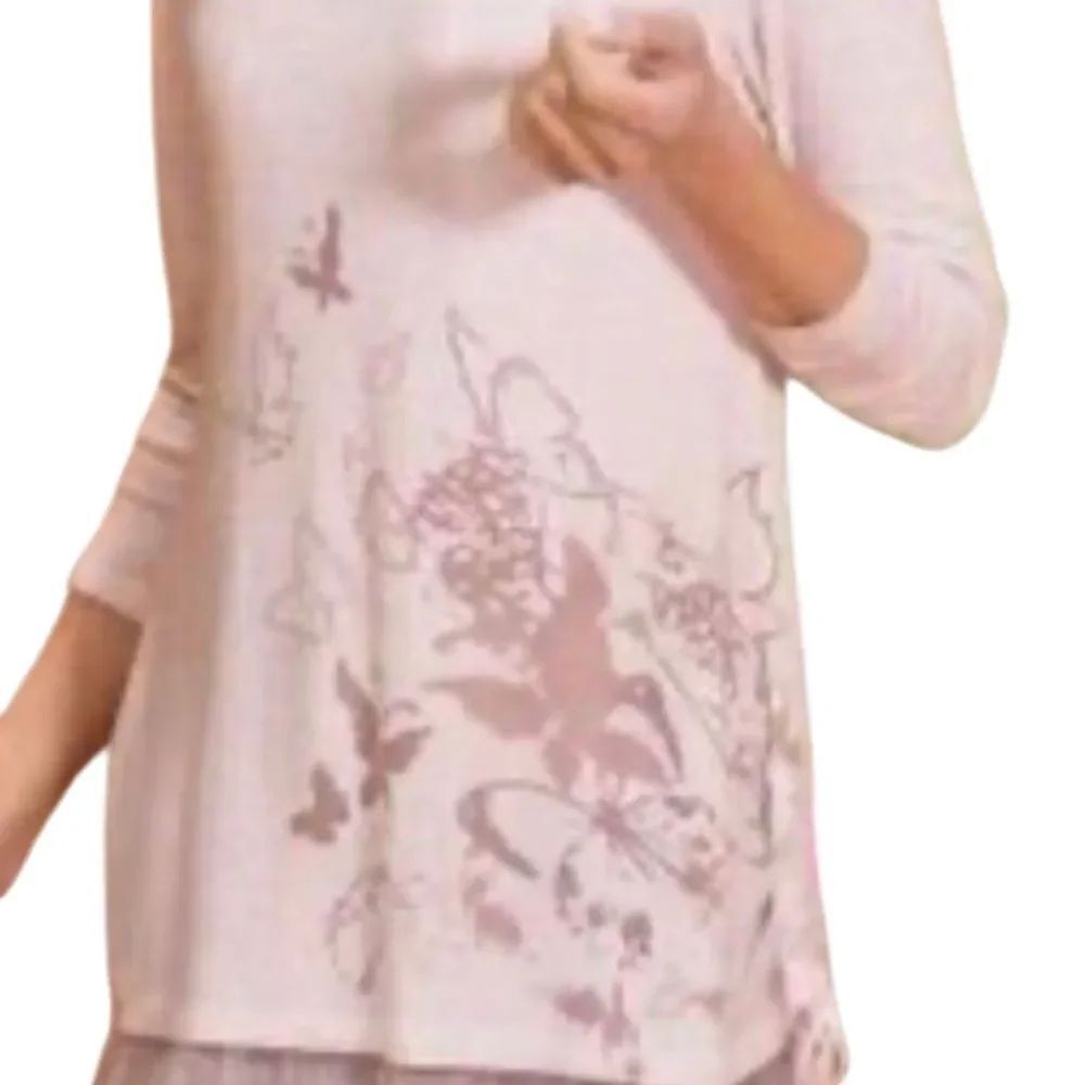 Soft Surroundings Gray Taupe Butterfly Tunic size 3X